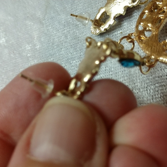 Celestial Earrings Sun Moon Star Dangle 2 6/8" Light - Medium Weight Bling - Picture 8 of 10